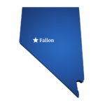 map of Nevada with Fallon.